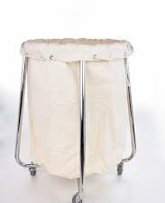 CARRO TANICO PARA ROPA SUCIA TUBULAR CROMADO