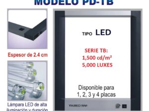 PD-TB NEGATOSCOPIO TIPO LED CUATRO CAMPOS