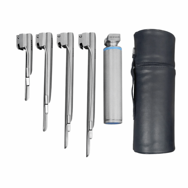 ESTUCHE DE LARINGOSCOPIO MILLER 4 HOJAS LUZ ESTANDAR (1,2,3,4) H.P. H2-691