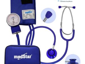 BAUMANOMETRO ANEROIDE KIT AZUL CON ESTETO DOBLE CAMPANA SLI-HS-50B-F Azul