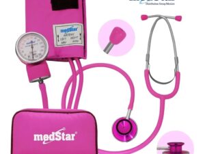 BAUMANOMETRO ANEROIDE KIT ROSA CON ESTETO DOBLE CAMPANA LI-HS-50B-F Rosa