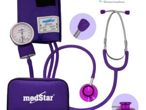 BAUMANOMETRO ANEROIDE KIT MORADO CON ESTETO DOBLE CAMPANA SLI-HS-50B-F morado