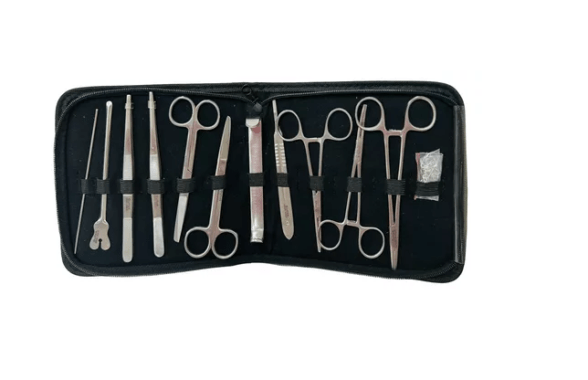 ESTUCHE DE DISECCION 12 PIEZAS GUTTEK