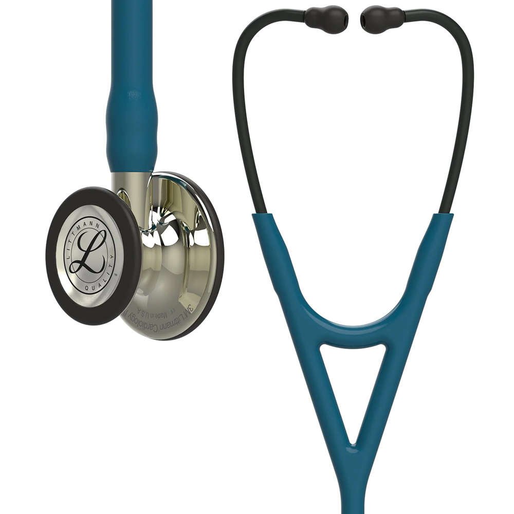 ESTETOSCOPIO LITTMANN CARDIOLOGY IV CARIBBEAN BLUE CHAMPAGNE RI6190 (1)