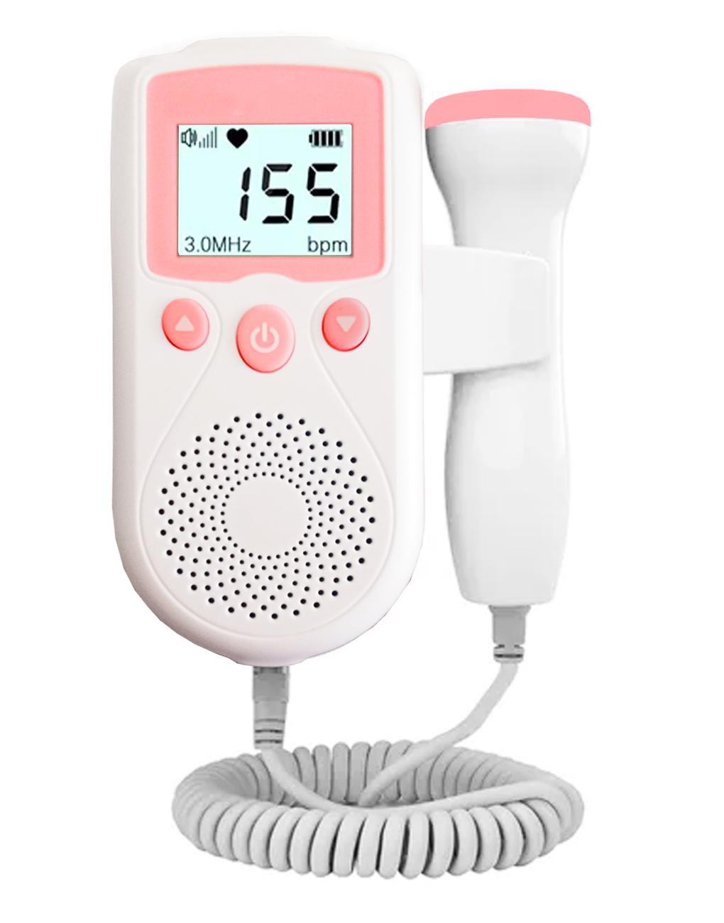 Doppler fetal Medstar con detección automática de frecuencia cardiaca color rosa ACU-AD50D-R